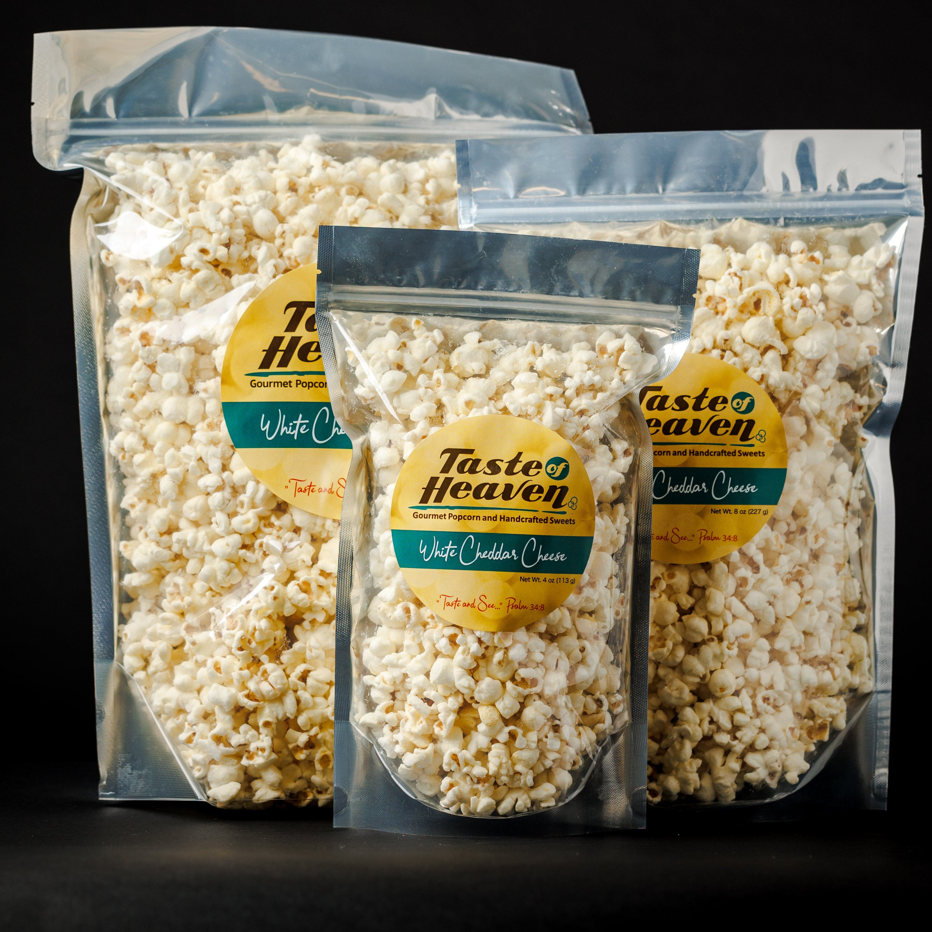 White Cheddar Cheese – Gourmet Cheddar Popcorn – Taste of Heaven